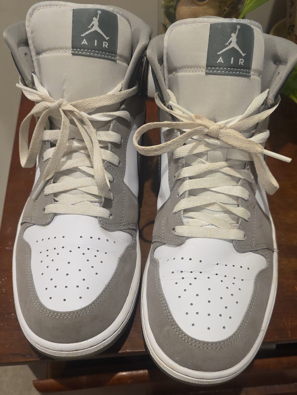 Nike High-Top Sneakers — White & Gray